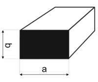 Brass rectangular profile