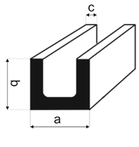 Brass square profile